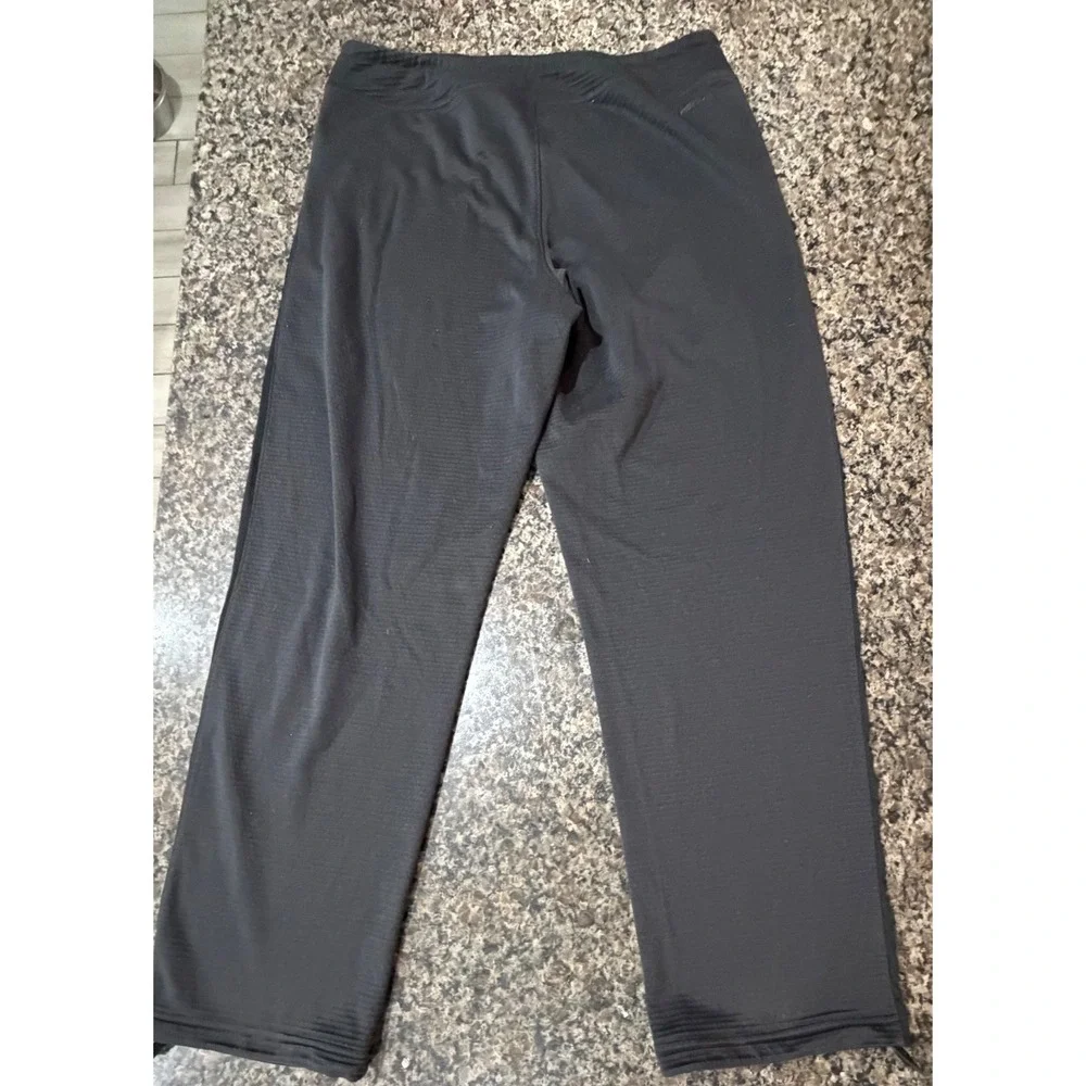 Nike Therma-FIT Mens Training Pants Gray Grid Fleece Zipper Pockets Large